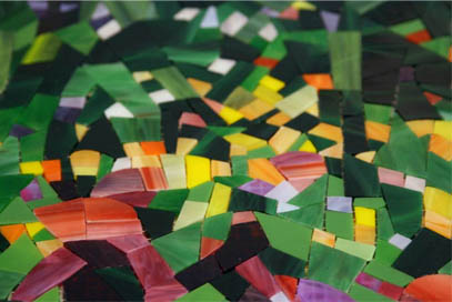 Stained glass mosaic detail